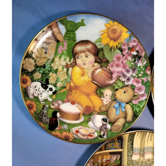 Carol Lawson Plates Storytime 1981 Teachers Pet 1982 Teatime Surprise 1983 VTG - Picture 2 of 12